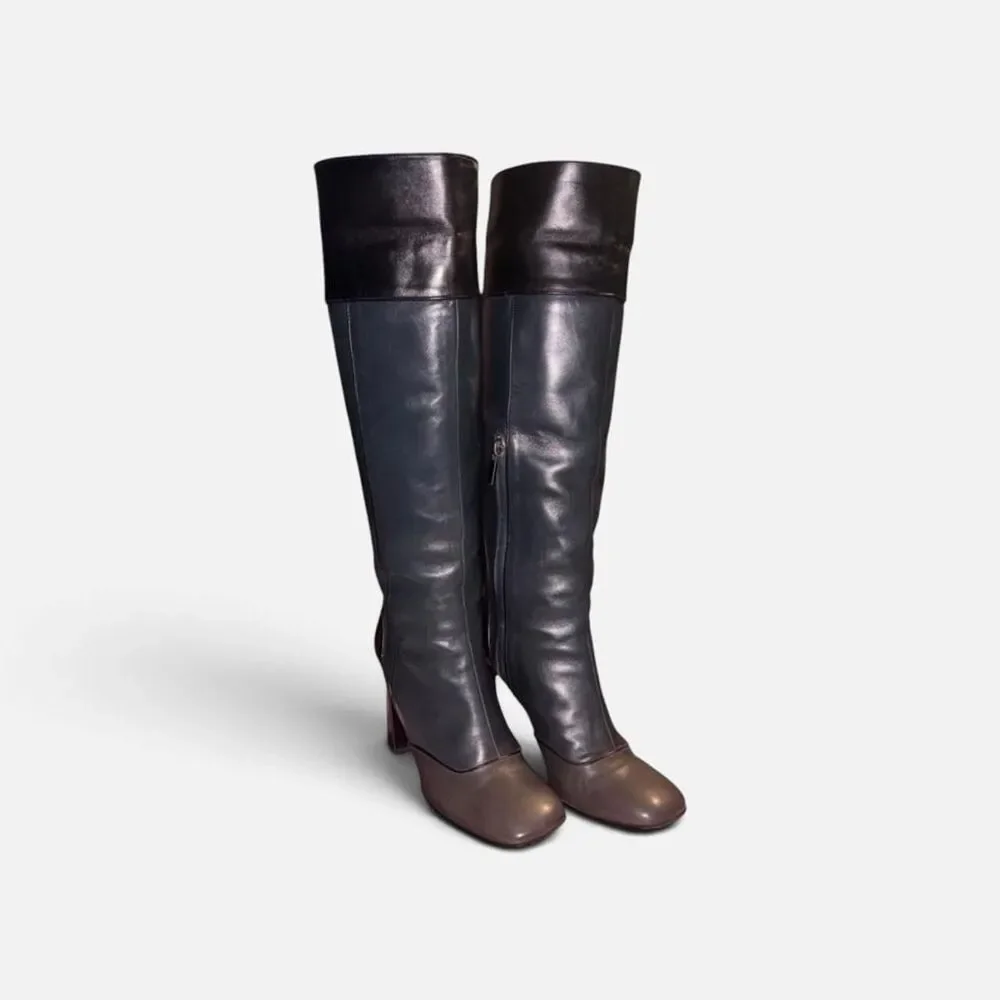 Vintage 2002 Louis Vuitton Marc Jacobs Era Colorblock Patchwork boots 5